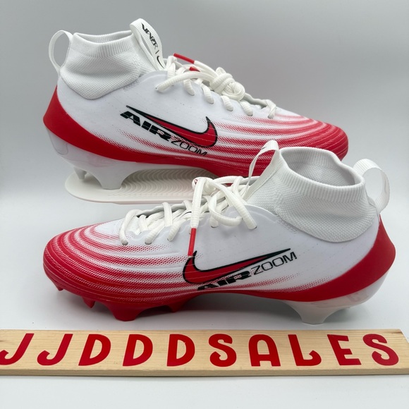Nike Air Zoom Vapor Pro 1 Football Cleats White University Red FB3298-102 Men’s main image 7